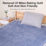 220V Electric Blanket Flannel Heated Mattress Pad Thermostat Auto Shut Off