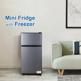 2.9 Cu.Ft Mini Fridge with Freezer Small Energy-Saving Double Door Refrigerator