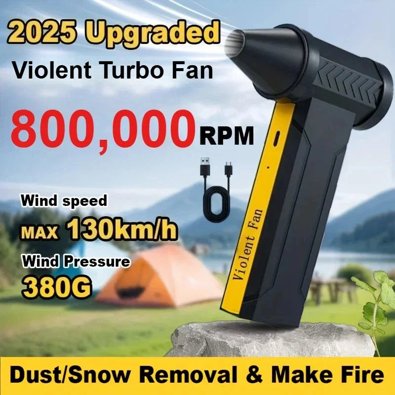 800,000RPM Turbo Air Blower – Brushless High-Speed USB Rechargeable Dust Fan