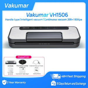 Vacuum Sealer Machine 80Kpa Sous Vide Food Saver Handle Type Multifunctional VH1506