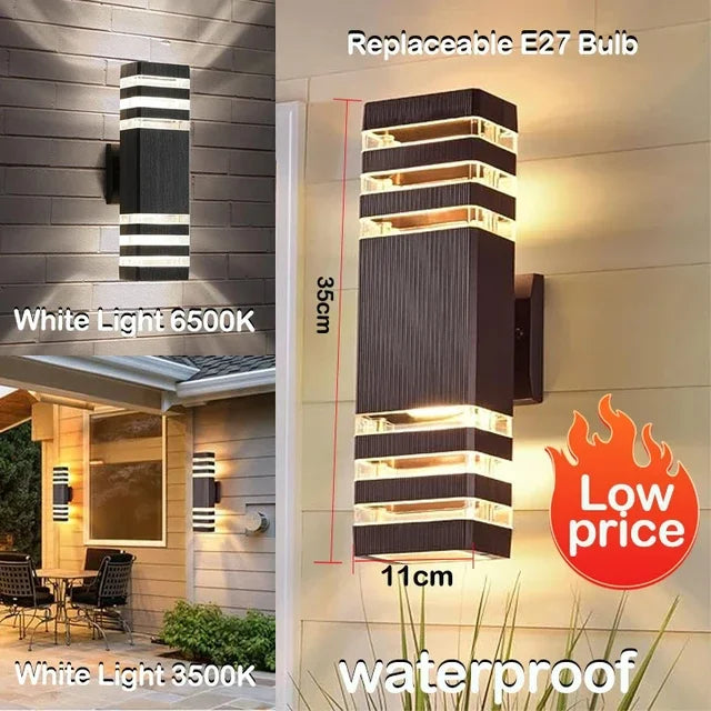 LED Outdoor Waterproof Wall Light Decor Socket External Stairs Fitter Holder E27 Lighting Bedroom Fixture Home Lamp Wall Street