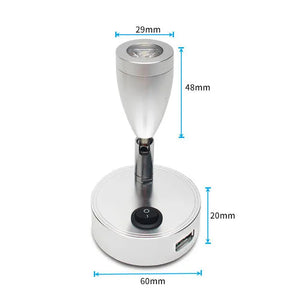 LED RV Reading Light 12V/24V with USB Port – Camper, Boat, Trailer Interior Lamp