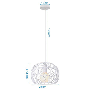 Retro Loft Industrial Pendant Light Wrought Iron Metal Ball E27 Hanging Lamp
