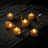 4/6PCS LED Flameless Moving Wick Candles – Remote Control Realistic Wedding Decor