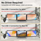 14" Dual Laptop Monitor Amoudo FHD IPS USB-C Portable Triple Screen Windows Mac Xbox