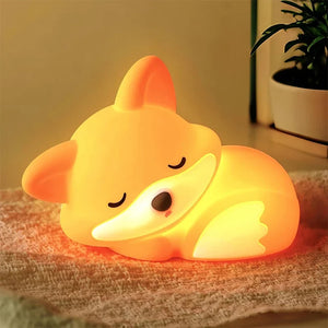 Fox Night Light Squishy LED Nursery Lamp Dimmable USB Rechargeable Baby Nightlight