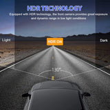 1080P Dash Cam with IR Night Vision and 3-Channel Recording