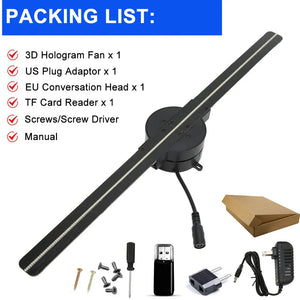 42CM WiFi 3D Hologram Fan Holographic Projector Advertising Display Light