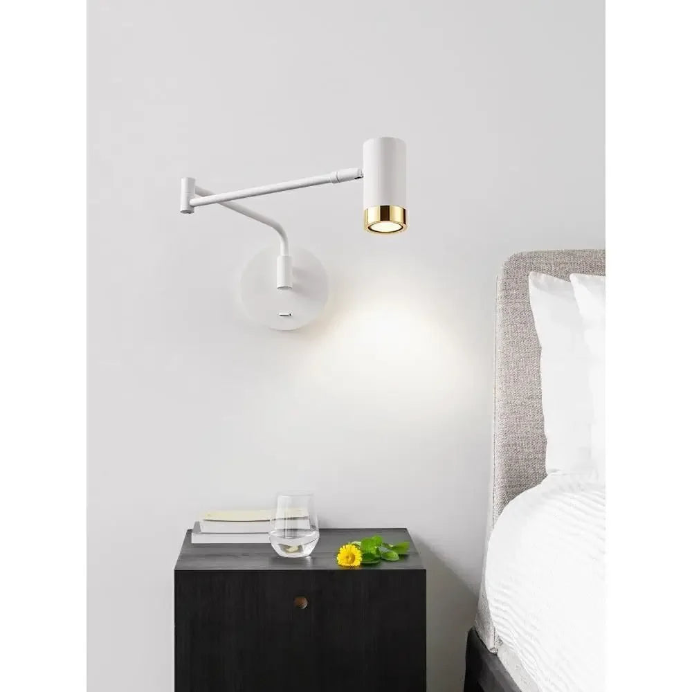 Modern Adjustable Wall Sconce Telescopic Reading Lamp Bedroom Living Room