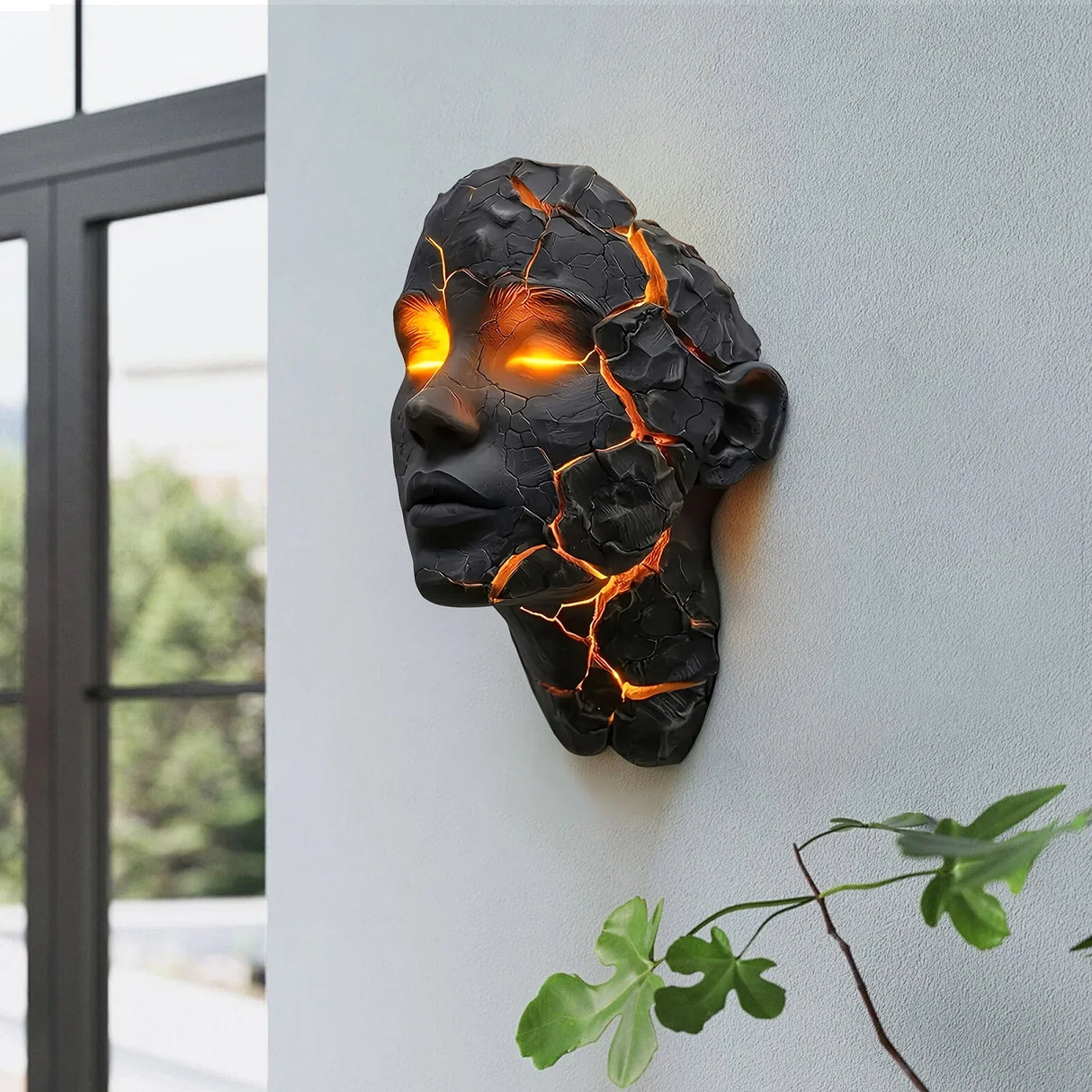 Halloween LED Broken Soul Wall Lamp Night Light Bathroom Reading Studying Hallway