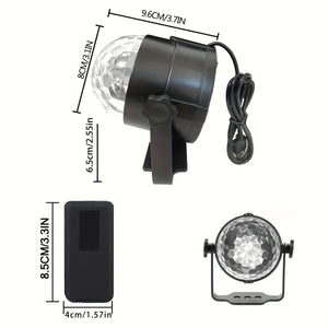 Sound Activated Rotating Disco Ball Light RGB LED Party Stage Lamp for Home
