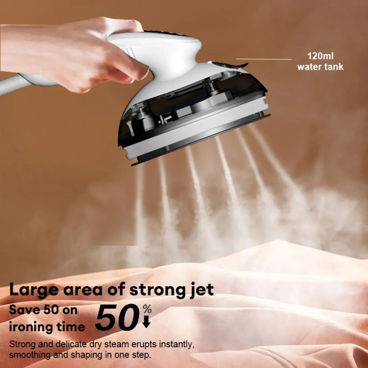 1100W Handheld Garment Steamer Portable Steam Iron Cleaner for Home Travel