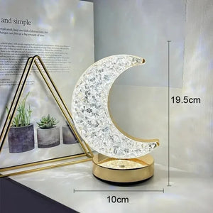 Crystal Touch LED Night Light – USB Dimmable Moon Lamp for Bedroom & Girls Room