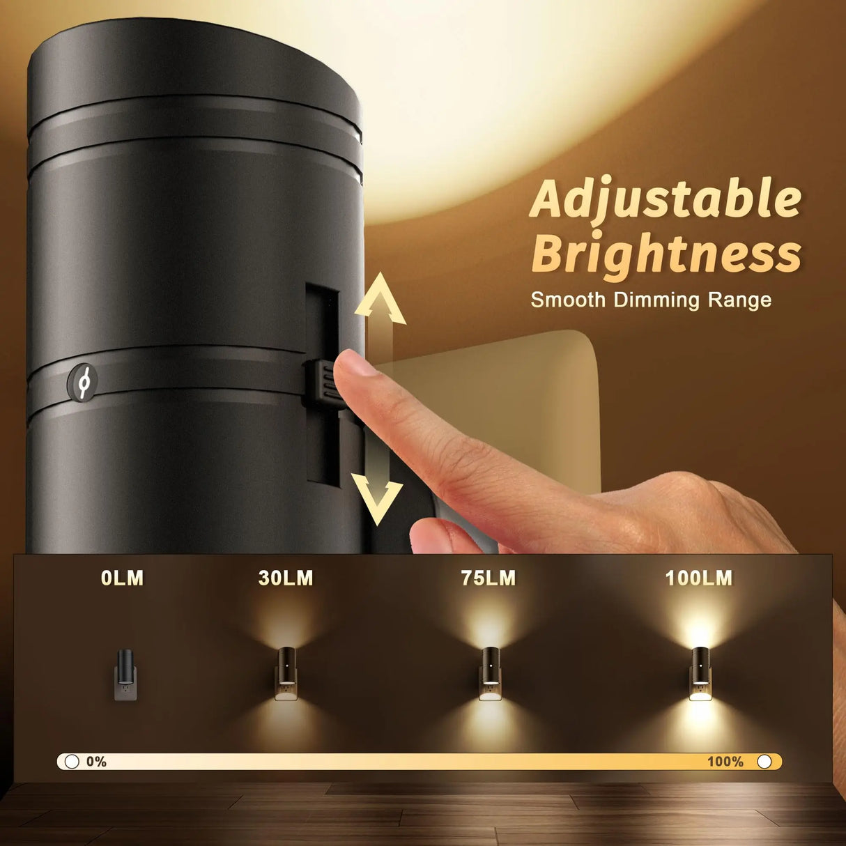 Plug In LED Night Light Dusk to Dawn Sensor Dimmable Hallway Bedroom Lamp