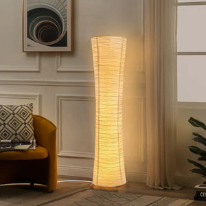 3 Color LED Floor Lamp Dimmable Adjustable Paper Shade for Bedroom Living Room