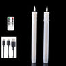 Flameless LED Taper Candles Remote USB Rechargeable Warm White 10 Inch Set