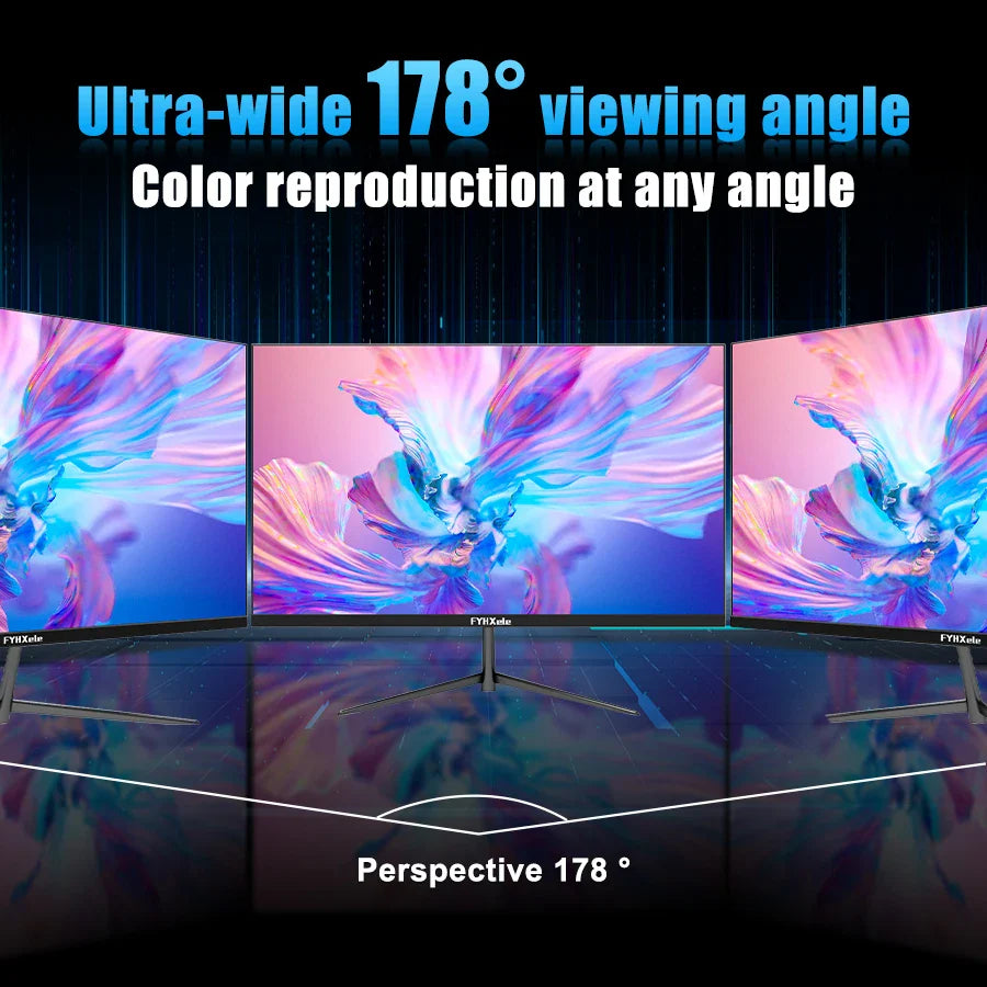 24" Gaming Monitor FYHXele 1080P 100Hz 2ms Eye Care LCD HDR G-Sync VESA Display