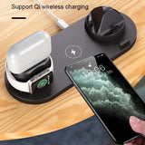 6-in-1 Wireless Charging Station Fast Charger Dock for iPhone 15 14 13 Pro Max