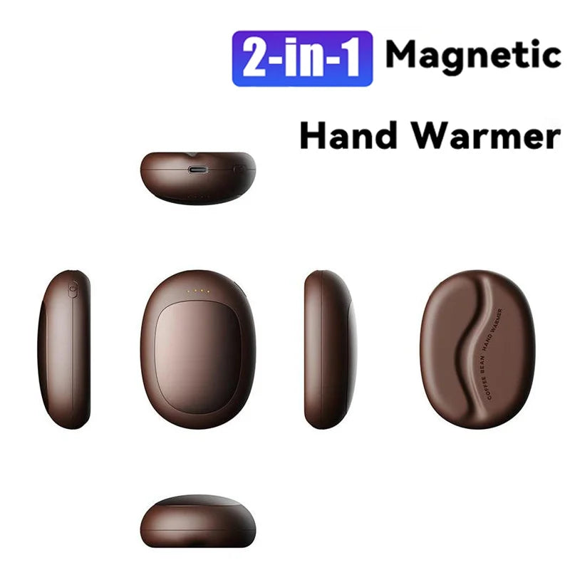 2-Pack Magnetic Hand Warmers – 5000mAh USB Heated Portable Winter Outdoor