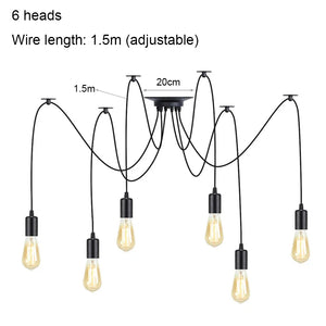 DIY Spider Chandelier Vintage Industrial Pendant Ceiling Light Home Hanging Lamp