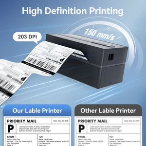Wireless 4x6 Thermal Shipping Label Printer 300DPI Bluetooth WiFi Small Business