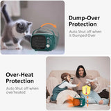 800W/500W Ceramic Space Heater with Temp Control for Home