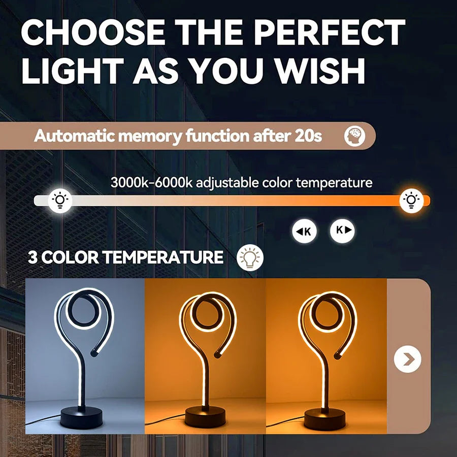 LED Water Ripple Nightlight USB Rechargeable RGB Table Lamp with Remote Control