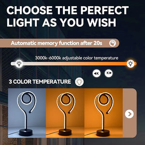 LED Water Ripple Nightlight USB Rechargeable RGB Table Lamp with Remote Control