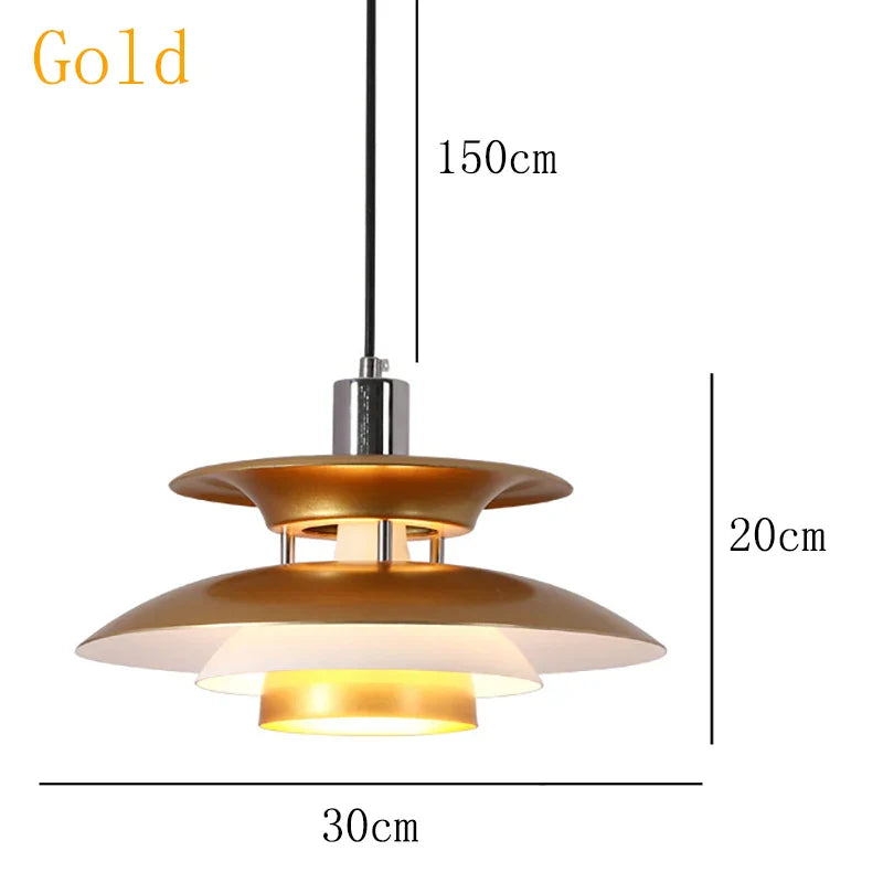 Danish UFO Pendant Ceiling Light – E27 Hanging Lamp for Bedroom & Dining Room