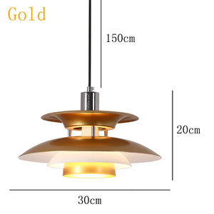 Danish UFO Pendant Ceiling Light – E27 Hanging Lamp for Bedroom & Dining Room
