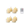 4/6PCS LED Flameless Moving Wick Candles – Remote Control Realistic Wedding Decor