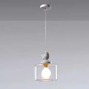 Bird Glass Pendant Light E27 Hanging LED Lamp Dining Kitchen Bedroom Decor