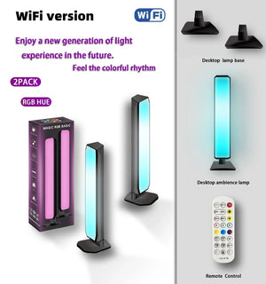 Smart RGB Atmosphere Light App Control Music Sync Lamp for Car TV Gaming Desk