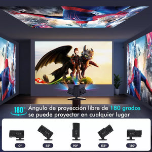 Android 11 4K Projector 1080P 390ANSI Dual WiFi6 BT5.0 Portable Home Cinema