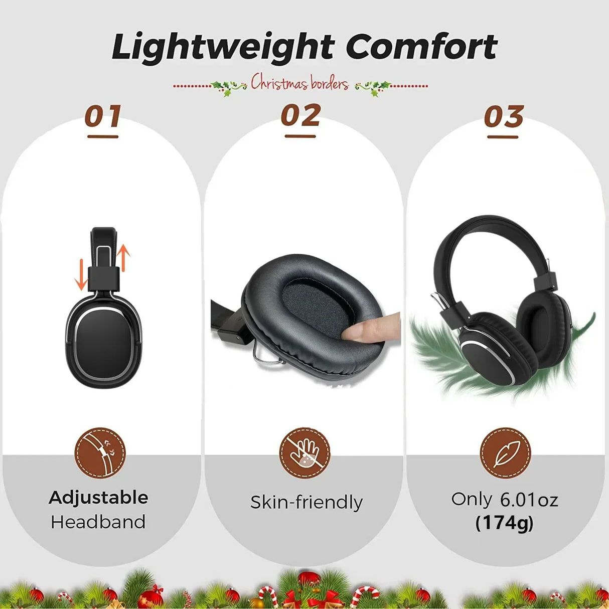 Foldable Wireless Bluetooth 5.3 Headphones with Mic Stereo Over Ear Wired Option