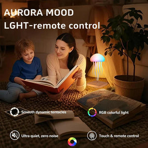 LED Jellyfish Lamp 9 Tentacles Color Changing Remote Night Light Ultra Battery