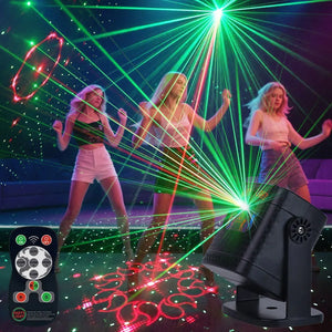 Laser Party Light DJ Disco Projector with 60 Patterns RGB Stage Light for Events