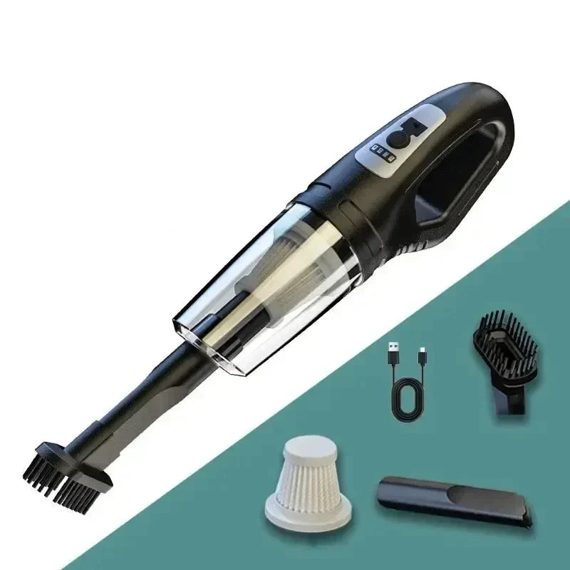 120W Cordless Car Vacuum Cleaner Powerful Suction USB Rechargeable for Pet Hair