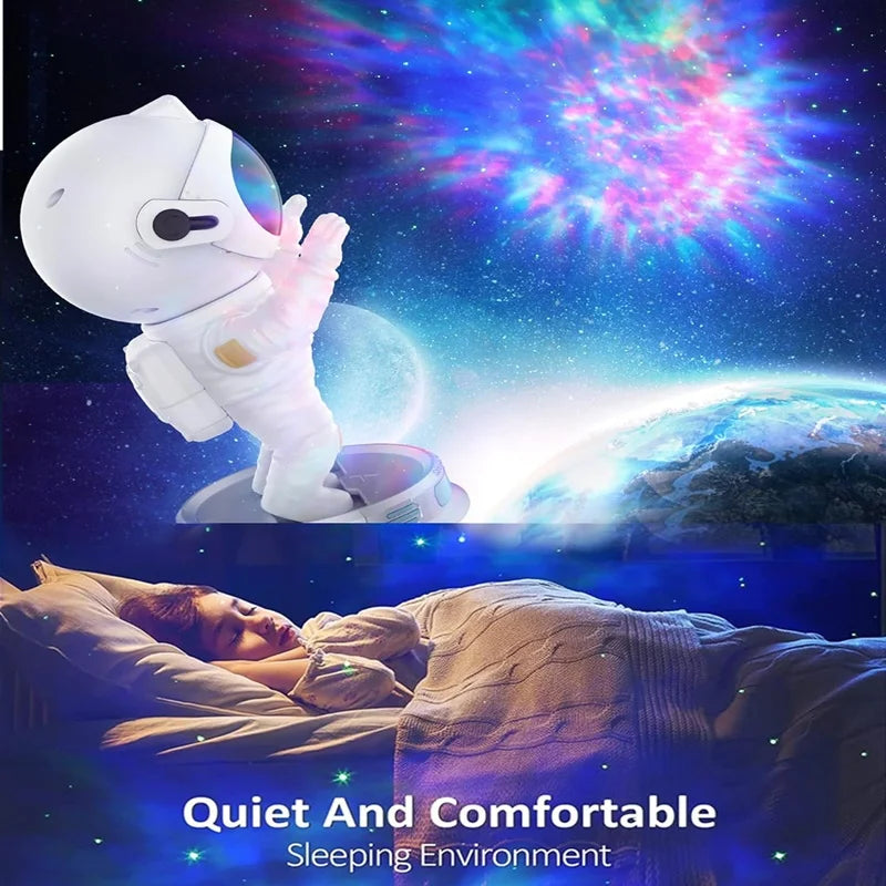 Galaxy Star Projector Night Light Astronaut Lamp Starry Sky Bedroom Home Decor