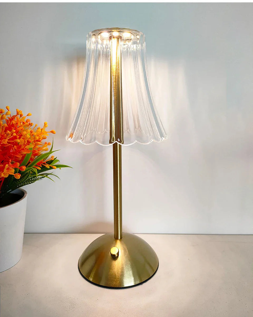 Rechargeable LED Table Lamp – Touch Dimmable Wireless Light for Bedroom & Desk