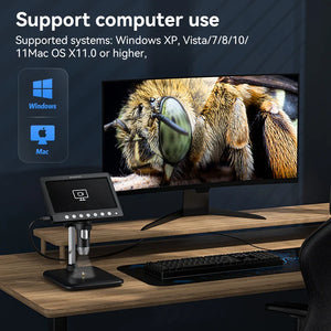 7 Inch IPS Digital Microscope 1200X HD USB Soldering Repair Camera