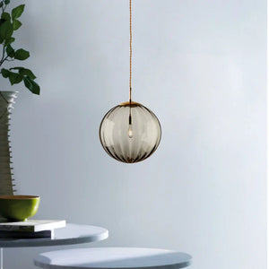 Modern LED Glass Ball Pendant Light Nordic Hanging Lamp for Bedroom Dining Bar