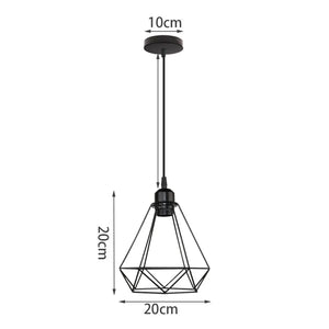 Retro Loft Industrial Pendant Light Wrought Iron Metal Ball E27 Hanging Lamp