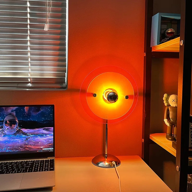 Sunset Projection Lamp Rainbow LED Night Light USB Photography Wall Decor
