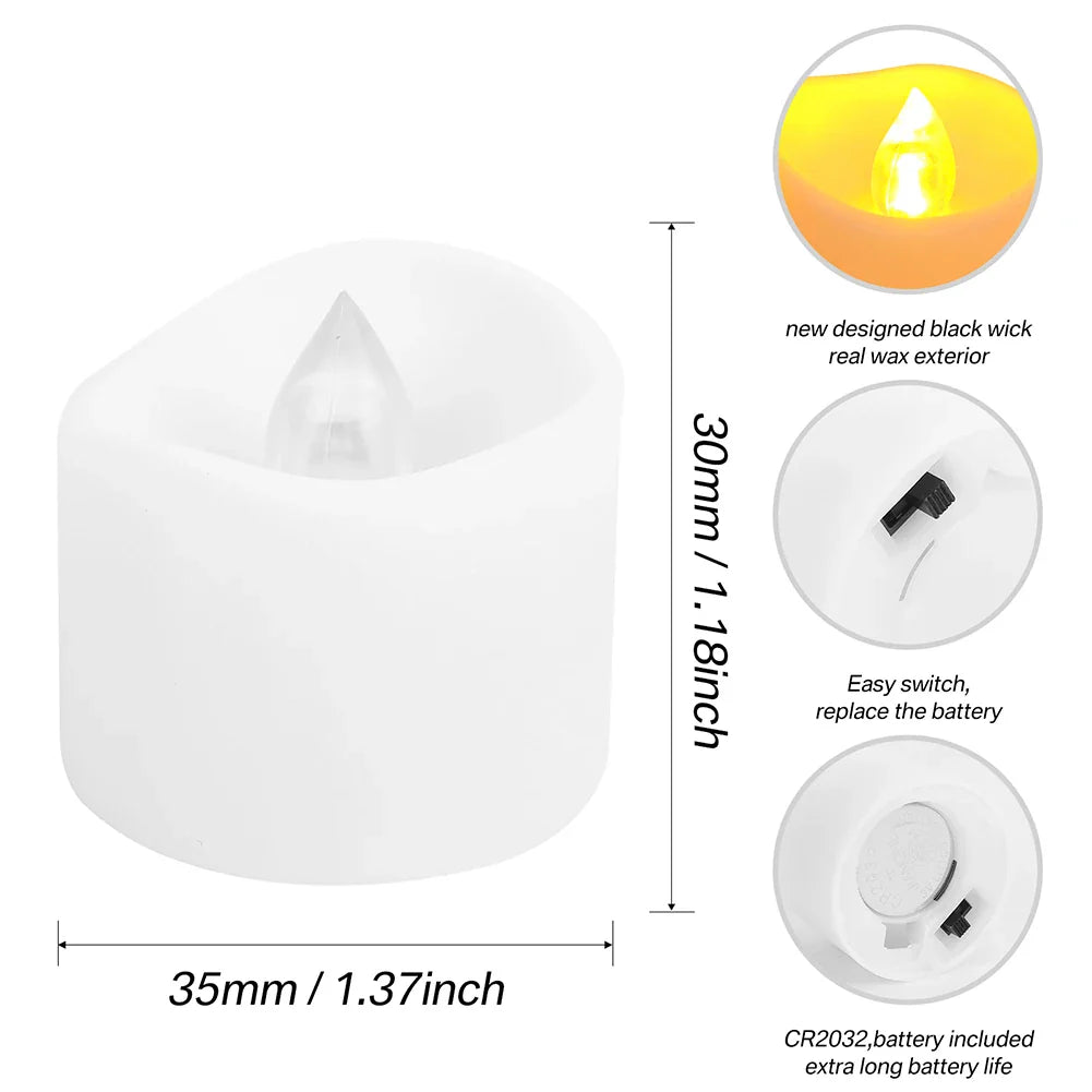 48Pcs Flameless LED Tea Light Candles with Remote Control