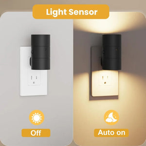 Dimmable LED Night Light with Sensor 1/2/4Pack Plug-In Wall Light for Bedroom