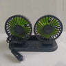 Dual Head Car Cooling Fan 2-Speed USB 5V 12V 24V