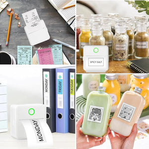 Portable Mini Bluetooth Sticker Printer Inkless Label Maker for Notes & Journals