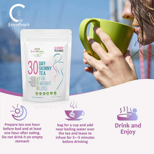 Natural 40 Days Herbal Skinny Detox Weight Loss Supplement No Caffeine