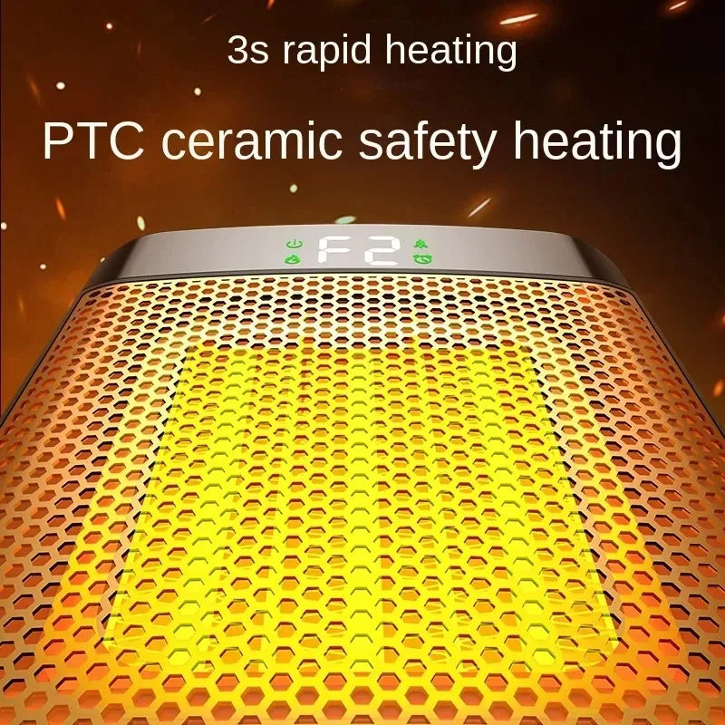 3D Flame Electric Heater 1500W Portable PTC Fan Heater Fast Heating for Home